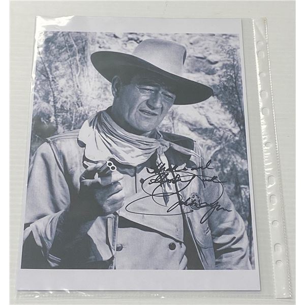 John Wayne Signed Photo 12x8" w/COA