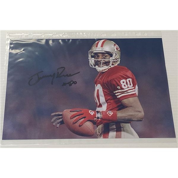 Jerry RIce Signed Photo 12x8" w/COA