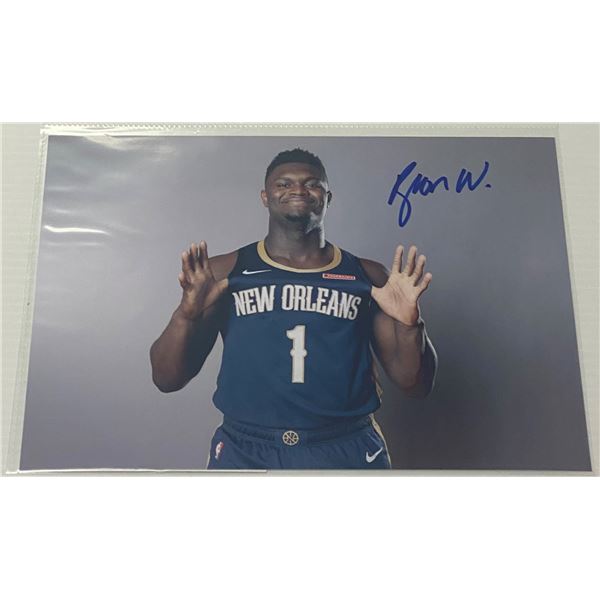 Zion Williamson Signed Photo 12x8" w/COA