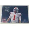 Image 1 : Justin Fields Signed Photo 12x8" w/COA