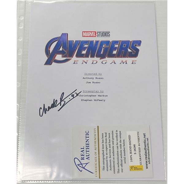 Avengers Endgame Script Cover Signed 12x8" w/COA