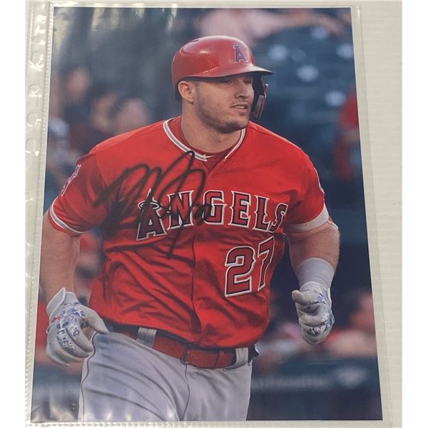 Mike Trout Signed Photo 12x8" w/COA