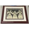 Image 1 : Signed Photo Joe DiMaggio, Mickey Mantle, Ted Williamson Signed and Framed 15x16"