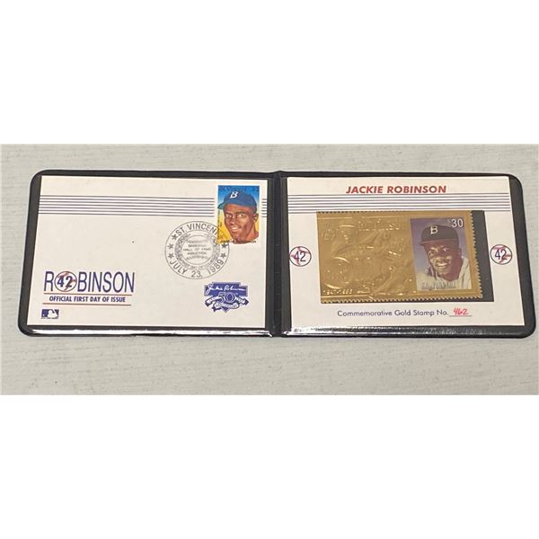 Commemorative Jackie Robinson Stamp and Gold Stamp Numbered 462
