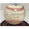 Image 2 : Joe DiMaggio Signed Baseball w/COA and Stand