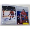 Image 1 : Lot of 2 Signed Photos 8x10" w/COA ( Boom Boom Geoffrion, Theo Fleury)