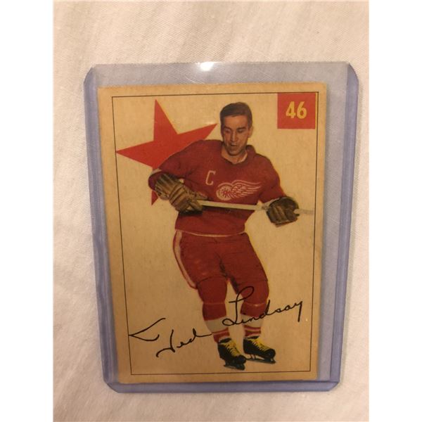 Rare Ted Lindsay Detroit Red Wings Signed hockey card