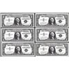 Image 1 : Lot of (6) Uncirculated 1957B $1 Silver Certificate Star Notes