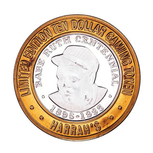 .999 Fine Silver Harrah's Reno, Nevada $10 Casino Limited Edition Gaming Token