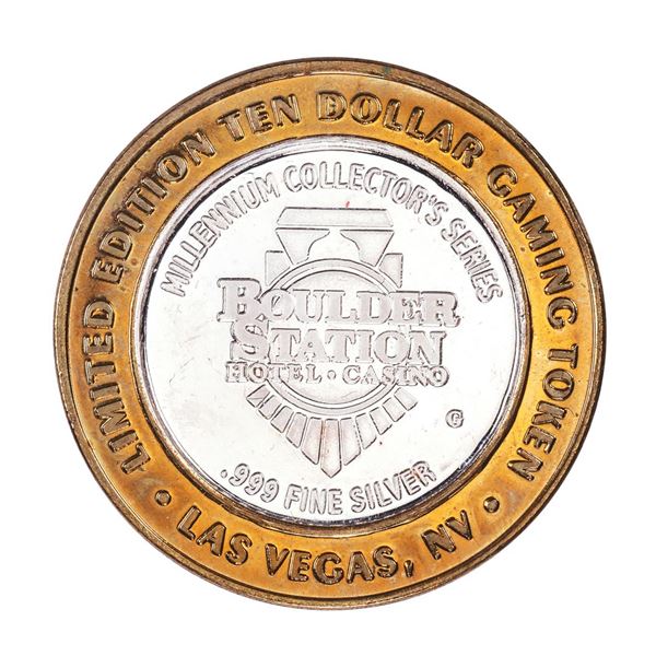 .999 Silver Boulder Station Hotel Casino Las Vegas, NV $10 Limited Casino Token