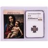 Image 1 : 1564 KB Hungary Denar 'Madonna and Child' Coin NGC AU50 w/ Story Box