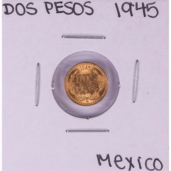 1945 Mexico Dos Pesos Gold Coin