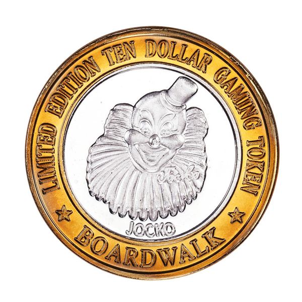 .999 Silver Boardwalk Casino Las Vegas, Nevada $10 Limited Edition Gaming Token