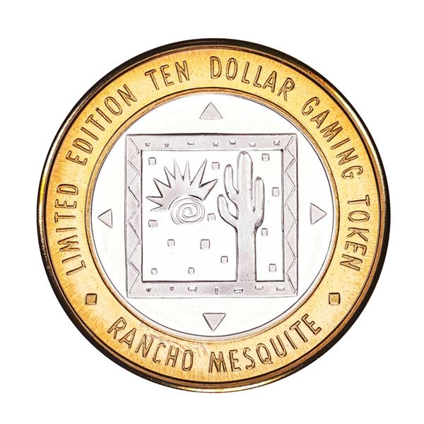 .999 Silver Rancho Mesquite Casino Nevada $10 Casino Limited Edition Gaming Token