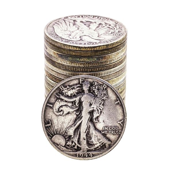 Roll of (20) Mixed Date Walking Liberty Half Dollar Coins