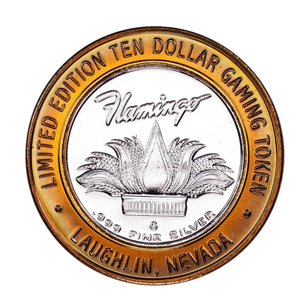 .999 Silver Flamingo Laughlin, NV $10 Casino Limited Edition Gaming Token