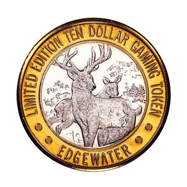 .999 Silver Edgewater Hotel & Casino Laughlin, NV $10 Casino Token Limited Edition