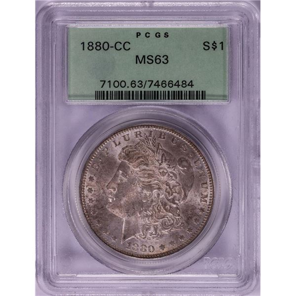 1880-CC $1 Morgan Silver Dollar Coin PCGS MS63 Old Green Holder