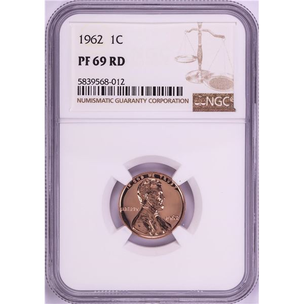 1962 Proof Lincoln Memorial Cent Coin NGC PF69RD