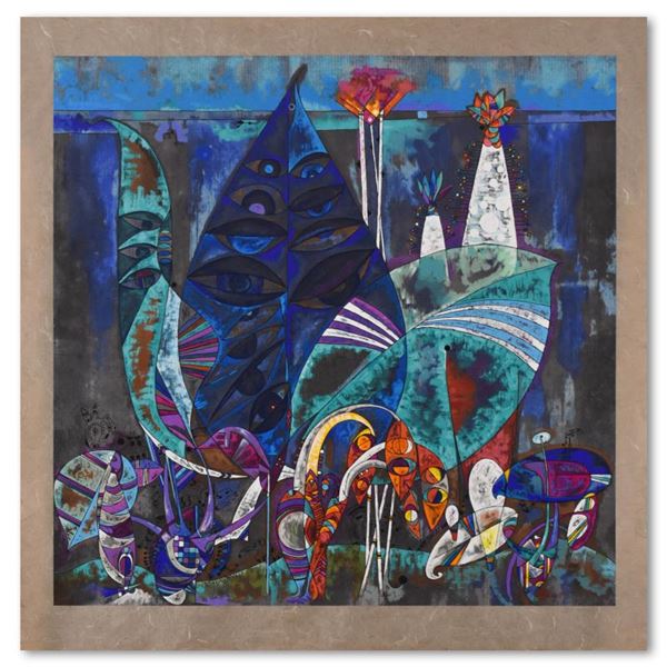 Lu Hong "Eyes Of The Jungle" Limited Edition Serigraph On Rice Paper