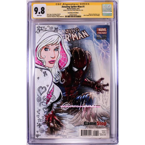 Marvel Comics Amazing Spider-Man #1 Comic Book CGC 9.8 Signed & Sketched by Greg Horn
