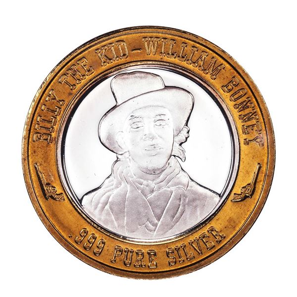 .999 Silver Limited Edition Gunfighters Series Billy the Kid Casino Gaming Token