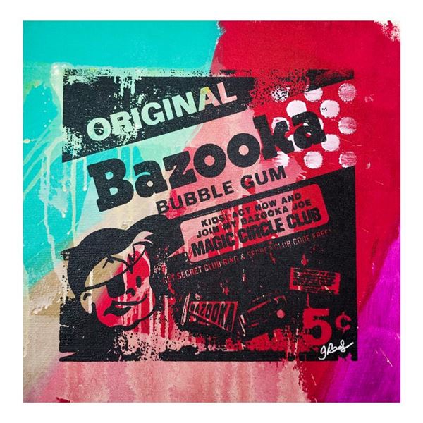 Rodgers "Bazooka Joe" Original Mixed Media On Canvas