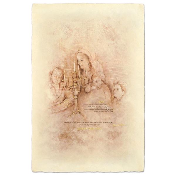 Brachi Horen "Hadlakat Nerot Shabbat" Print Giclee On Paper