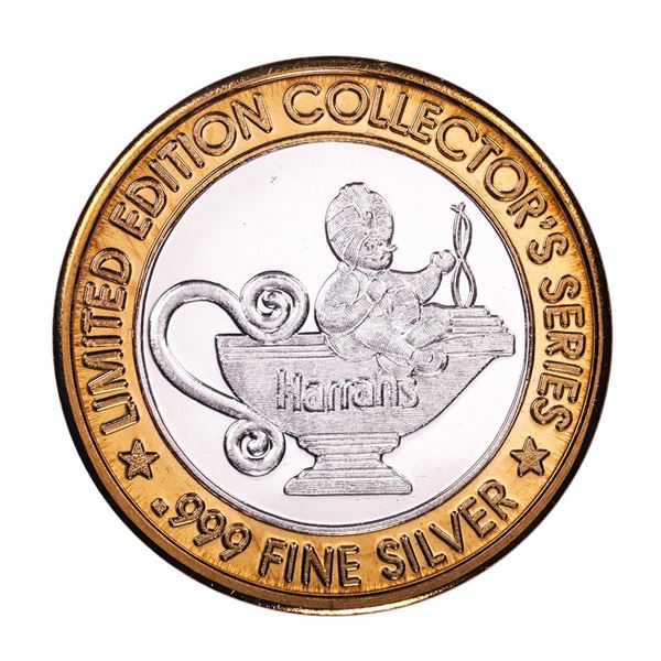 .999 Silver Harrah's Tunica, Mississippi $10 Casino Limited Edition Gaming Token