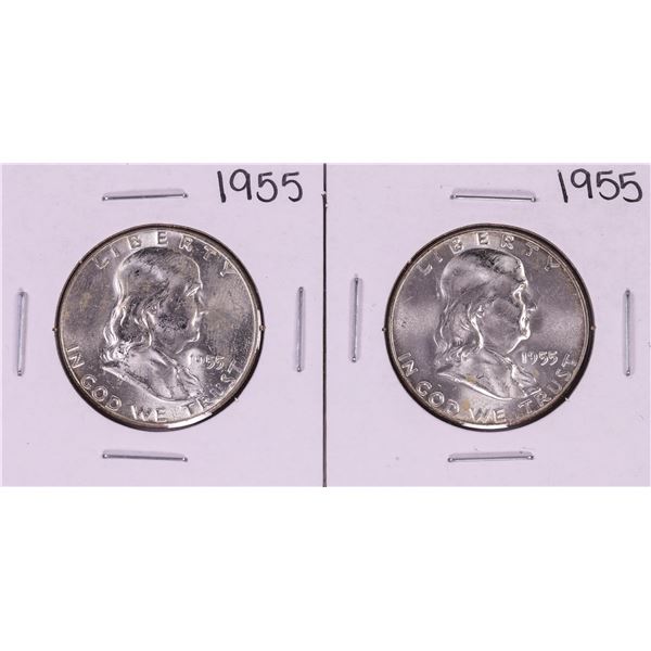 Lot of (2) 1955 Bugs Bunny Franklin Half Dollar Coins