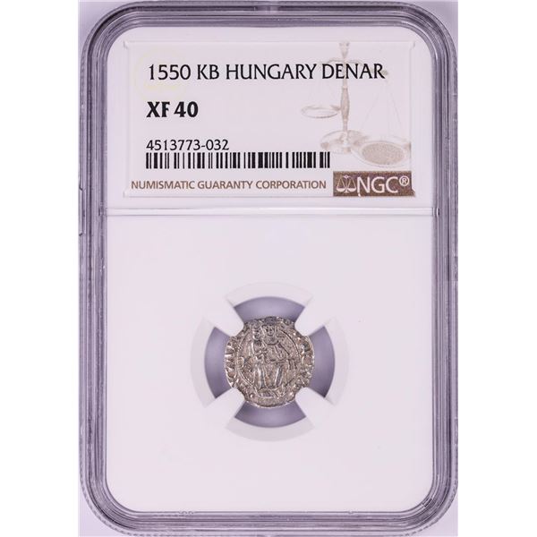 1550 KB Hungary Denar 'Madonna and Child' Coin NGC XF40
