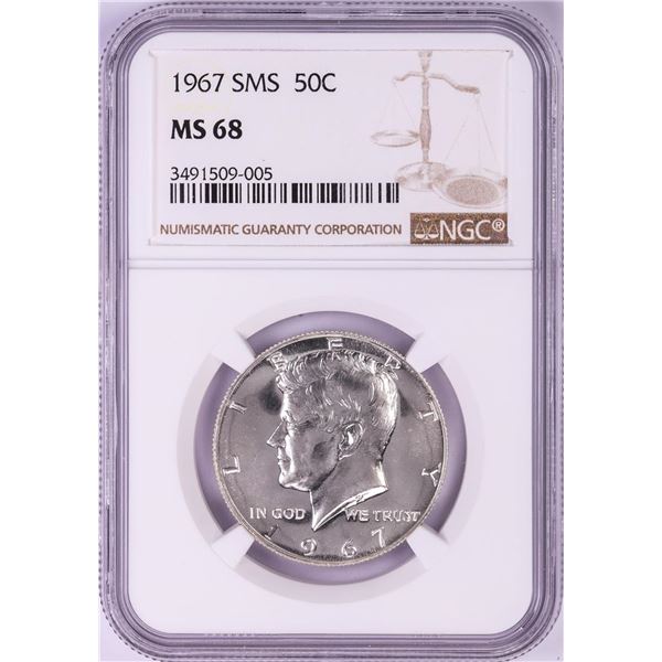 1967 SMS Kennedy Half Dollar Coin NGC MS68