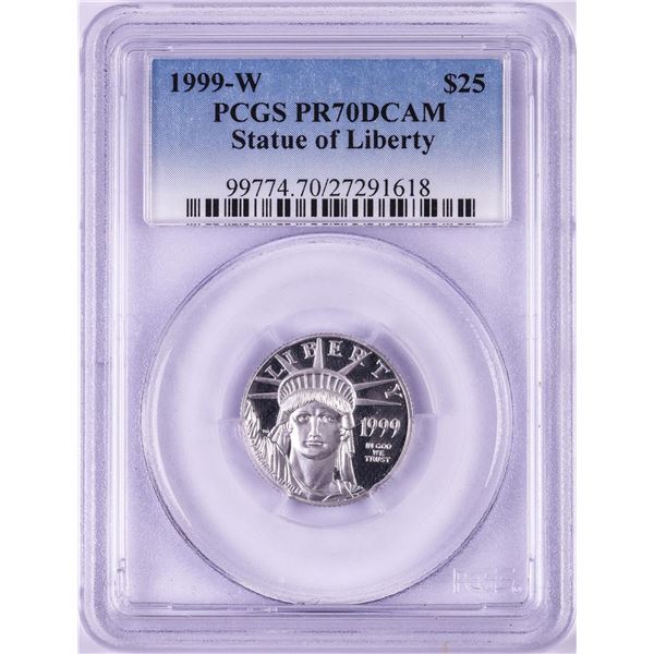 1999-W $25 Proof Platinum American Eagle Coin PCGS PR70DCAM