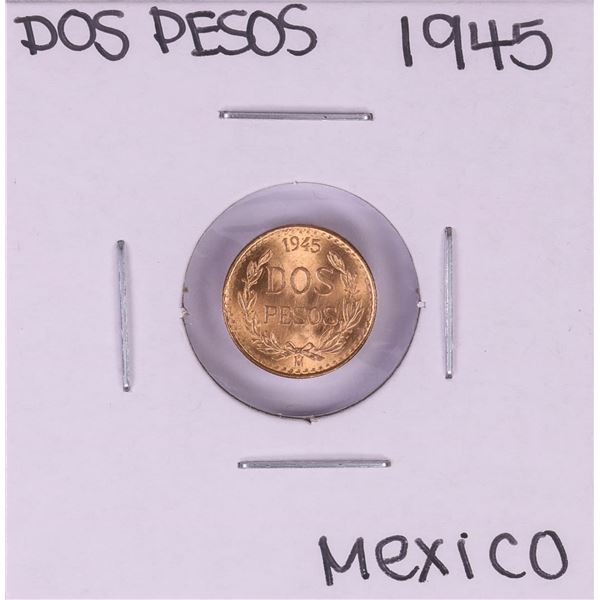 1945 Mexico Dos Pesos Gold Coin