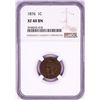 Image 1 : 1876 Indian Head Cent Coin NGC XF40BN