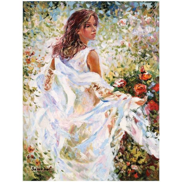 Igor Semeko "Lady In White Dress" Limited Edition Giclee On Canvas