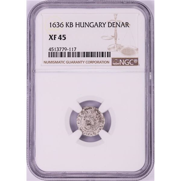 1636 KB Hungary Denar 'Madonna and Child' Coin NGC XF45