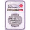 Image 1 : 1991 $1 Canada Steamship Frontenac Silver Dollar Coin NGC MS70 DPL