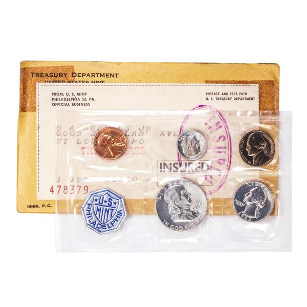 1963 (5) Coin Proof Set in Envelope