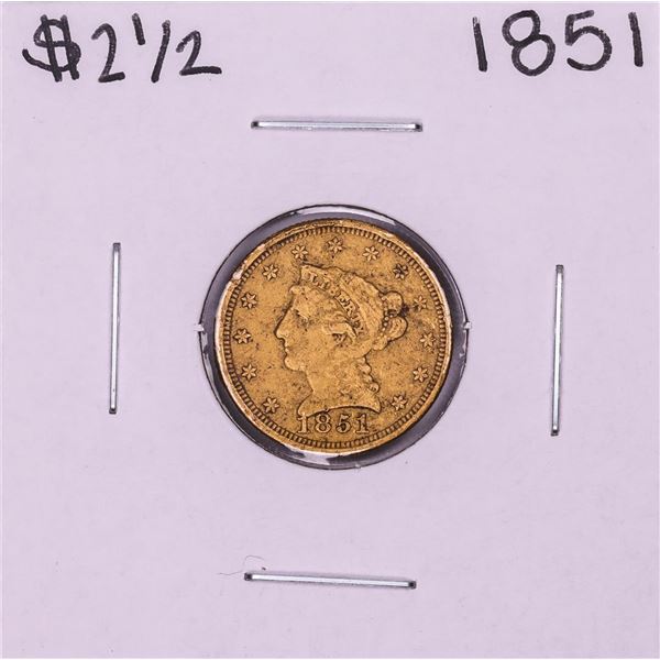 1851 $2 1/2 Liberty Head Quarter Eagle Gold Coin