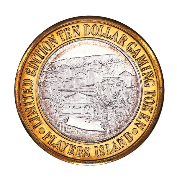 .999 Fine Silver Players Island Casino $10 Casino Limited Edition Gaming Token