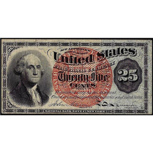 March 3, 1863 Fourth Issue Twenty-Five Cents Fractional Currency Note