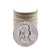 Image 1 : Roll of (20) Brilliant Uncirculated 1963 Franklin Half Dollar Coins