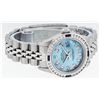 Image 3 : Rolex Ladies Stainless Steel Blue Diamond & Channel Set Sapphire Datejust Wristwatch