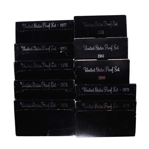 Lot of 1973-1982 United States Coin Proof Sets