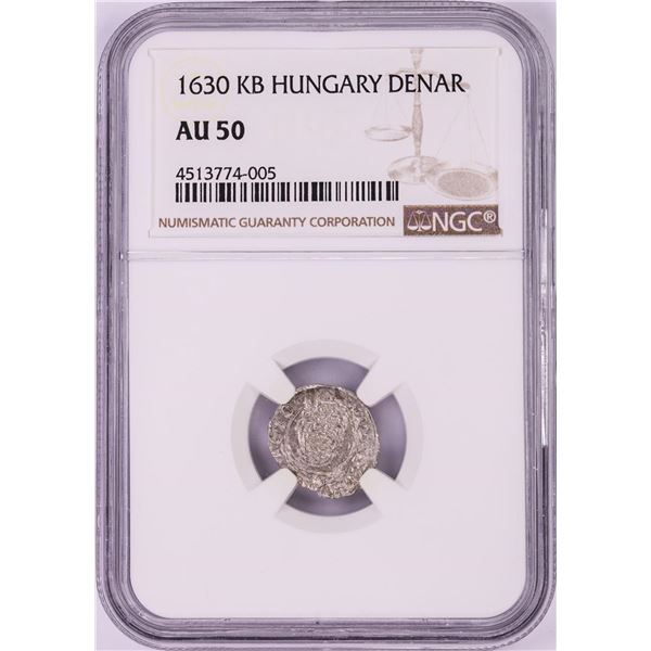 1630 KB Hungary Denar 'Madonna and Child' Coin NGC AU50