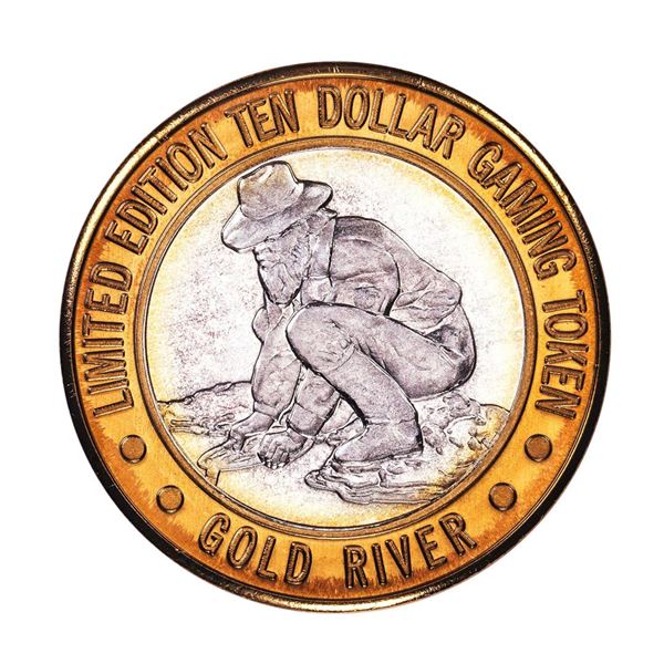 .999 Fine Silver Gold River Laughlin, Nevada $10 Limited Edition Gaming Token