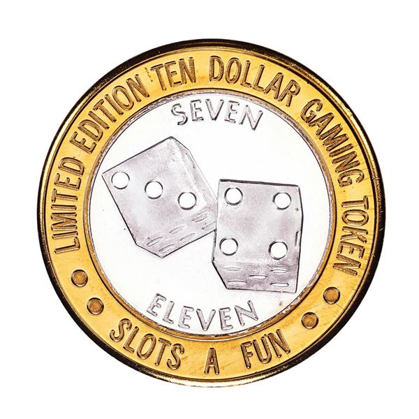.999 Fine Silver Slots A Fun Casino Las Vegas, NV $10 Limited Edition Gaming Token