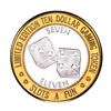 Image 1 : .999 Fine Silver Slots A Fun Casino Las Vegas, NV $10 Limited Edition Gaming Token