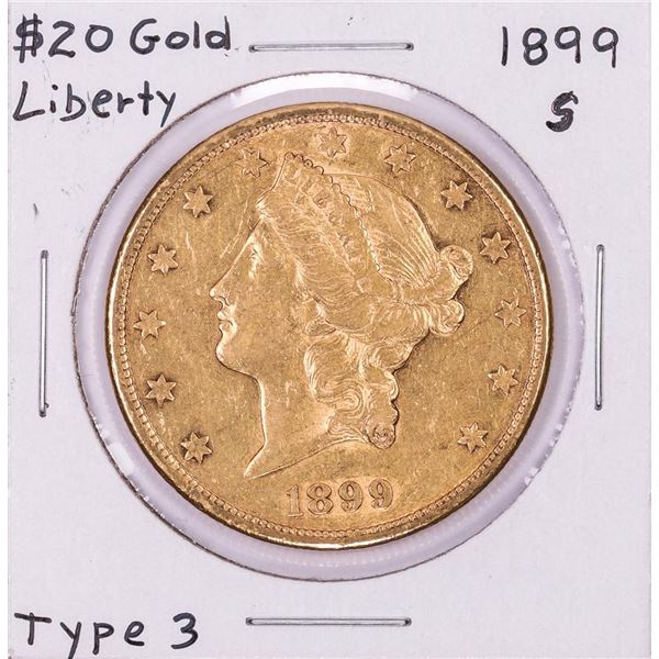 1899-S $20 Liberty Head Double Eagle Gold Coin